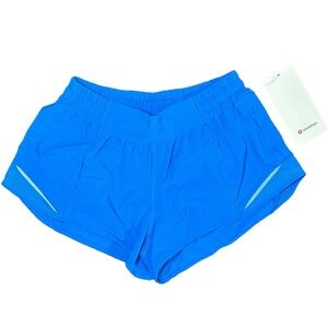 NWT RARE ✨ Lululemon Hotty Hot Low-Rise Lined Short 2.5" Poolside Blue Size‎ 8